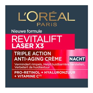 L'Oréal Paris | Revitalift | Crème de nuit | Anti-âge | LASER X3 5 cl