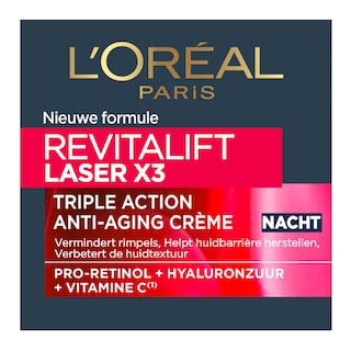 L'Oréal Paris | Revitalift | Nachtcreme | Anti-veroudering | LASER X3 