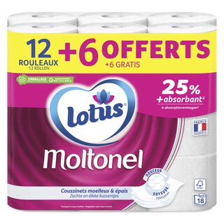 Lotus | Papier Toilette | 3-Plis | 12+6 | Eco 