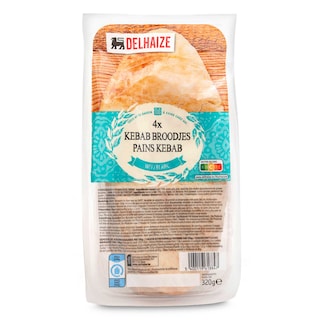 Delhaize | Broodjes | Kebab | 4 stuks 320 gr