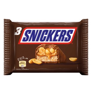 Snickers | Chocolat | Barres | 3 Pack 150 gr