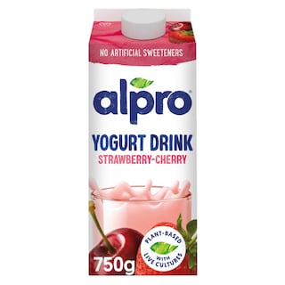 Alpro | Plantaardige drinkyoghurt | Aardbei-kers 