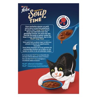 Felix | Soup | Kattenvoeding | Adult | Vleess 6 x 48 gr