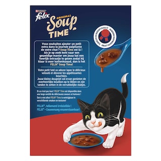 Felix | Soupe | Aliment Chat | Adulte | Viandes 6 x 48 gr