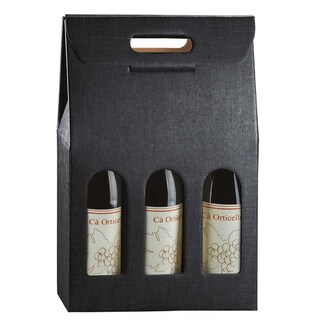Wnf | Boîte cadeau pour 3 bouteilles de vin | Noir 1 pc
