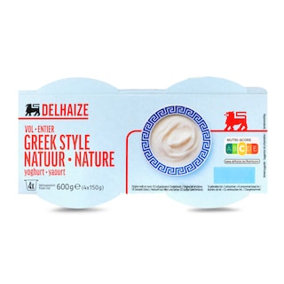 Delhaize | Yaourt | A la grecque | Entier | Nature 
