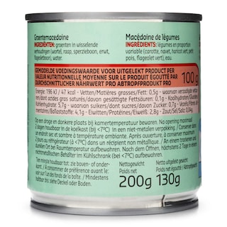 Delhaize | Légumes | Macédoine | Boîte 