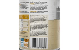 Delhaize | Bonen | Witte | Tomatensaus 800 gr
