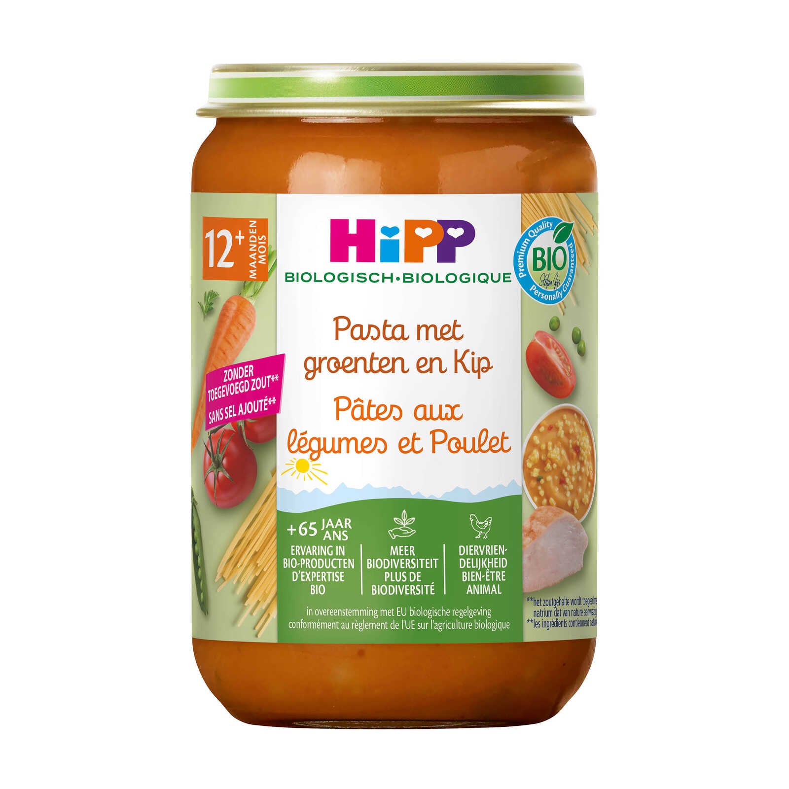 Hipp Maaltijd | Pasta Groenten Kip | 12M | Bio