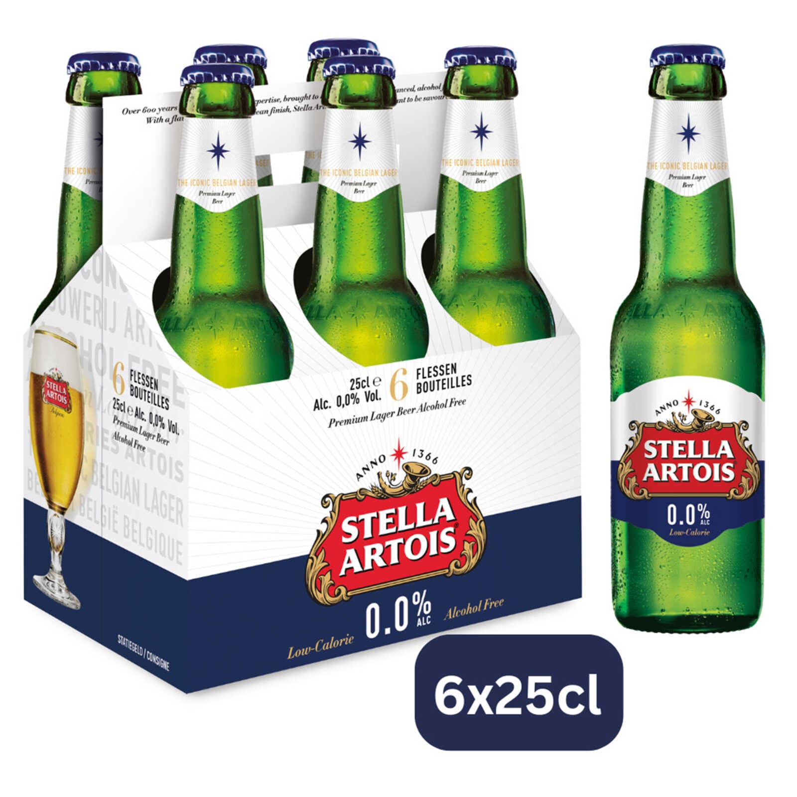 Stella Artois Blond Bier | Pils | Alcoholvrij | 0% Alc. | Fles