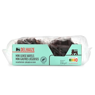 Delhaize | Wafels | Mini suikerwafels | choco 8 x 42 gr
