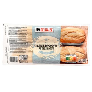 Delhaize | Petits pains | Blanc 4 x 75 gr