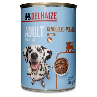 Delhaize | Aliment chien | Terrine | Adult | Volaille 400 gr