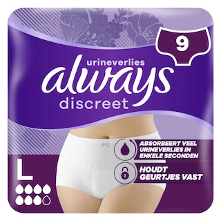 Always | Discreet | Broekjes | Urineverlies | Plus | Large 