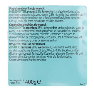 Delhaize | Snack | Wasabi | Pinda 400 gr