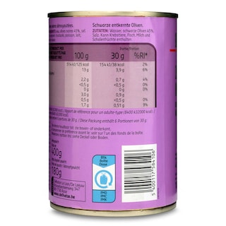 Delhaize | Olijven | Zwart | Zonder pit 180 gr