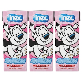 Inex | Melk | Gearomatiseerd  | Aardbei | Samson 3 x 20 cl