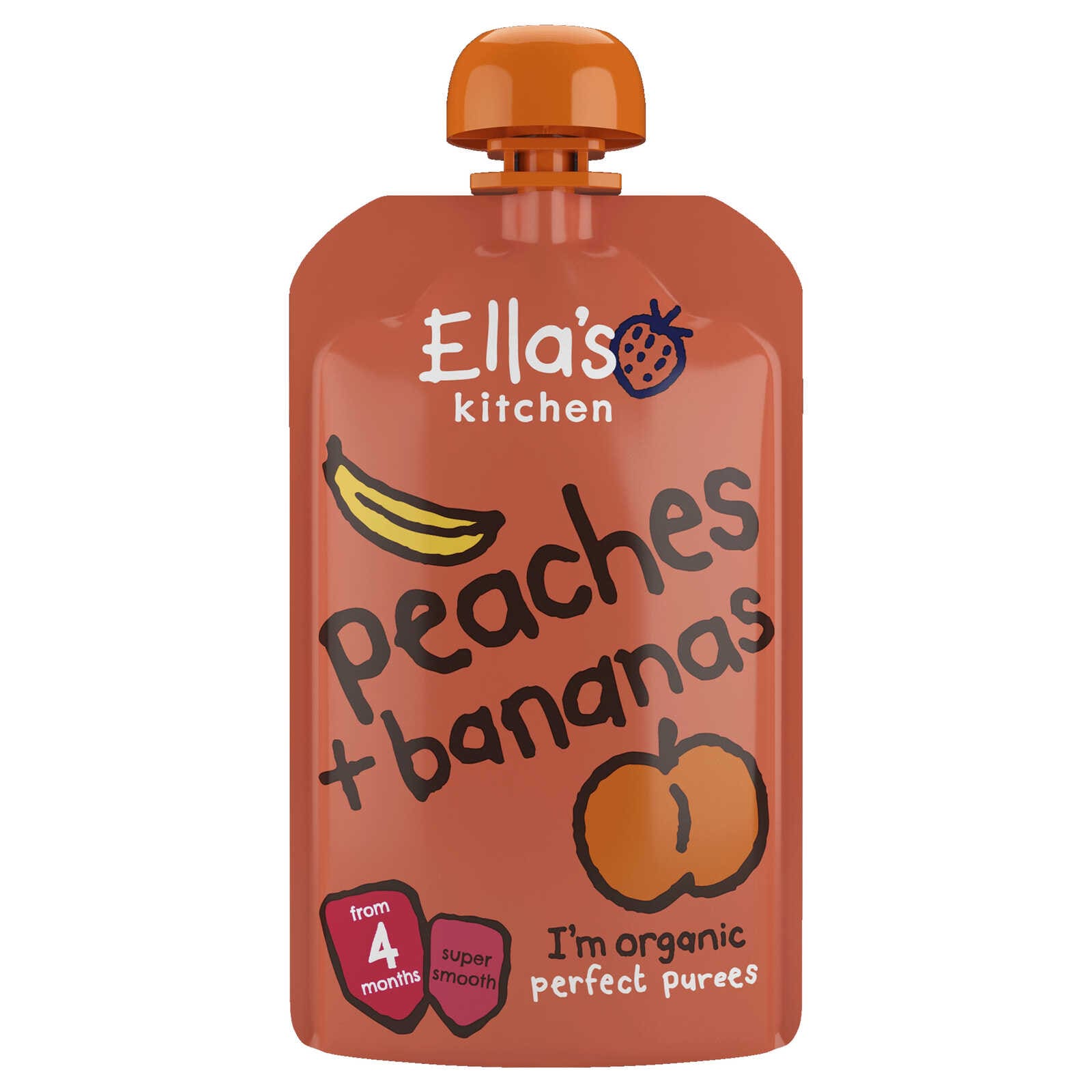 Ella's Kitchen Knijpzakje | Perzik Banaan | 4M+ | Bio