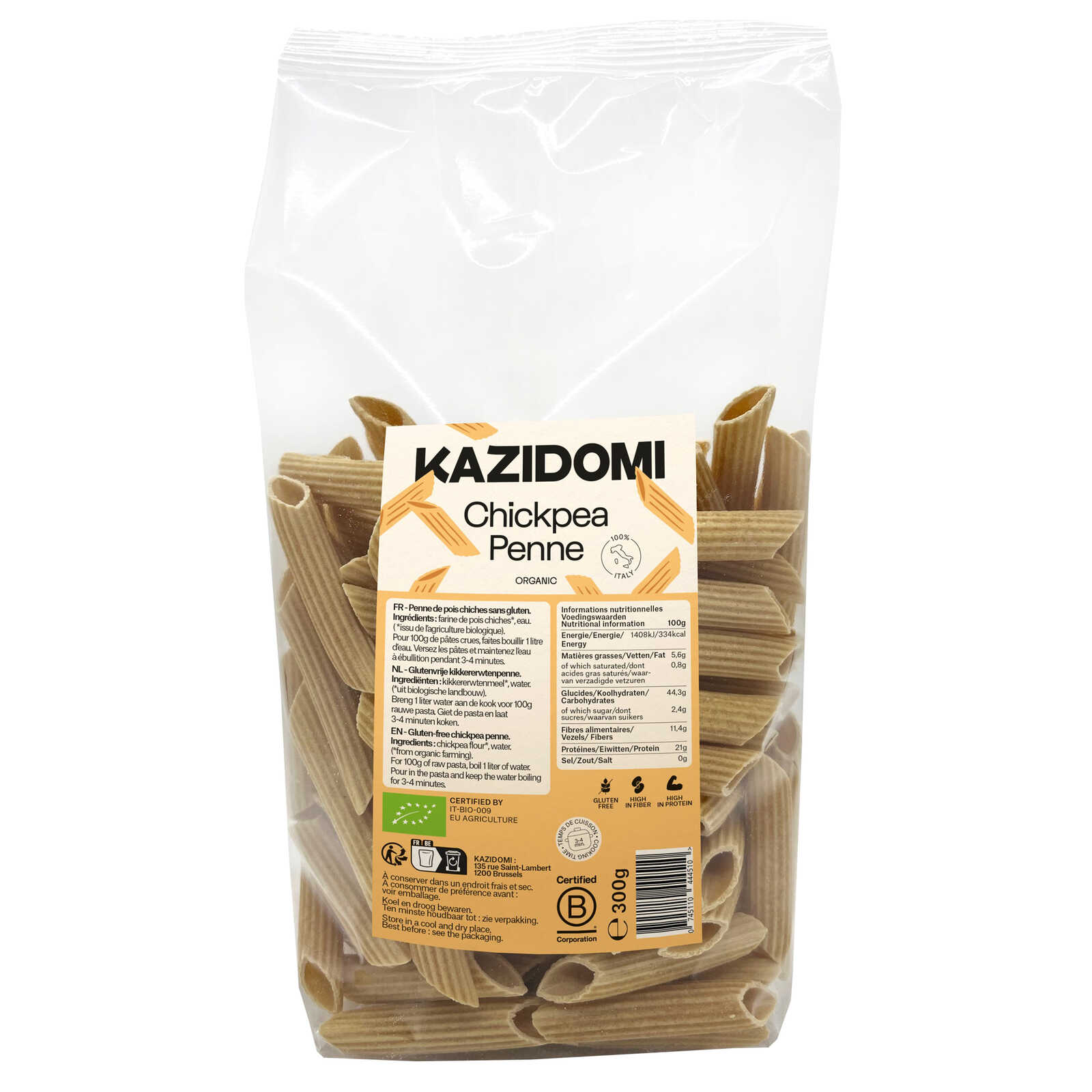 Kazidomi Penne | Kikkererwten | Bio