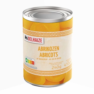 Delhaize | Abrikozen | Sap | Blik 