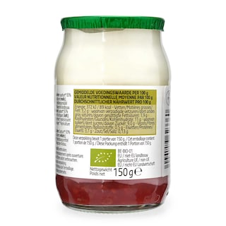 Delhaize | Bio | Yoghurt | Vol | Framboos | Bio 150 gr