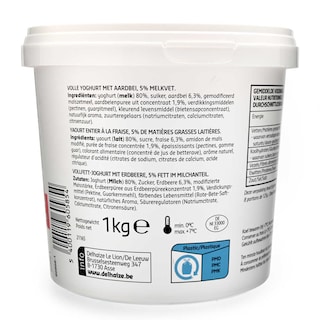 Delhaize | Yoghurt | Vol | Aardbei 