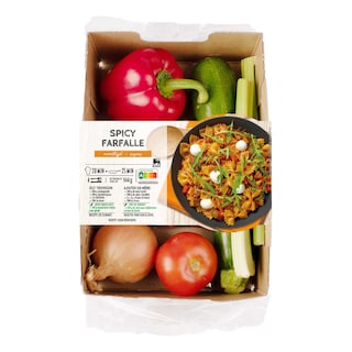 Delhaize | Maaltijdbox | Spicy one pot Farfalle 