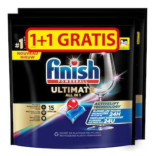Finish | Tablettes | Lave-Vaisselle | Ultimate Regular | 2x15T | 1+1 