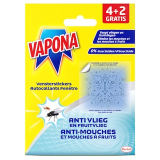 Vapona | Autocollant fenêtre  | 6 6 pc
