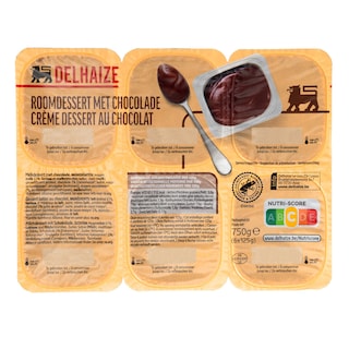 Delhaize | Crème dessert | Chocolat 6 x 125 gr