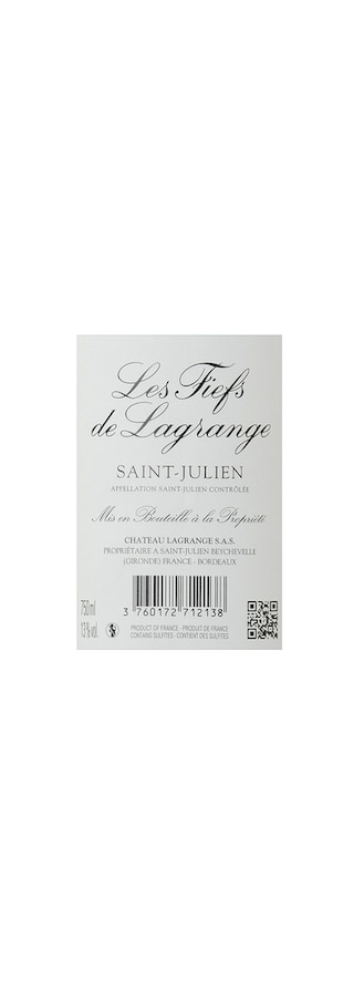 FR BORDEAUX SAINT JULIEN | Les Fiefs de Lagrange 2012 