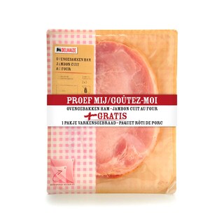 Delhaize | Ovengebakken ham | Varkensgebraad gratis 