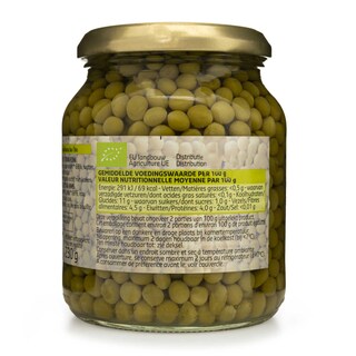 Delhaize | Bio | Doperwten | Extra fijn | Bio | Bokaal 