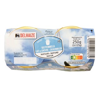 Delhaize | Yaourt | Nature | 96% lait de chèvre 2 x 120 gr