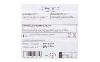 Delhaize | Bovenbouten | Kip | Zonder rug +/- 1 kg