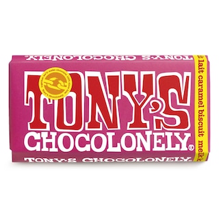 Tony's Chocolonely | Melkchocolade | Caramel & Biscuit | Fairtrade 
