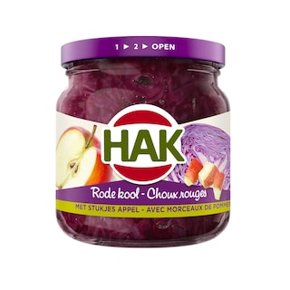 Hak | Rode kool | Stukjes appel 