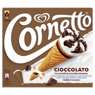 Cornetto | Chocolade 6 x 12,5 cl