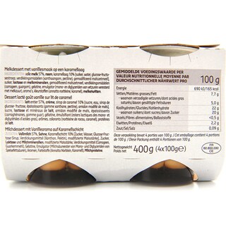 Delhaize | Liégeois | Vanille-Karamel 4 x 100 gr