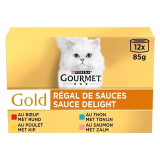 Gourmet | Gold | Kattenvoeding | Saus Delight | Mix 12 x 85 gr