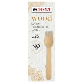 Delhaize | Fourchettes | bois | 16cm 