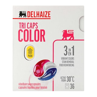 Delhaize | Capsules liquides pour lessive | Couleur 
