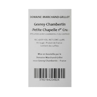 France - Frankrijk | Bourgogne - Côtes de Nuits | Gevrey Chambertin 1er Cru Petite Chapelle 15 Dom. Grillot 