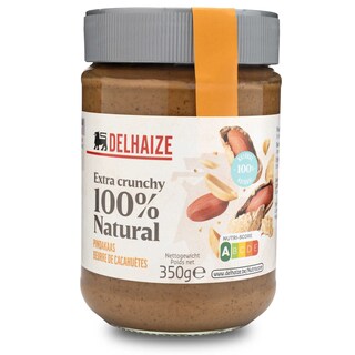 Delhaize | Beurre de cacahuète | Extra Crunchy | 100% 350 gr