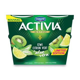 Activia | Yaourt | Kiwi Citron vert | Aloe vera 