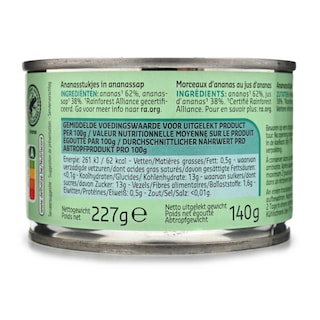 Delhaize | Ananas | Morceaux | Jus 