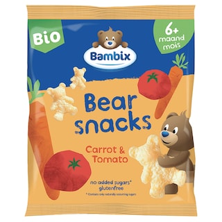 Bambix | Snacks Ours | Carotte Tomate | 6m+ | Bio 