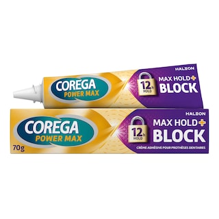 Corega | Adhésif Prothèse Dentaire | Max Hold+Block 