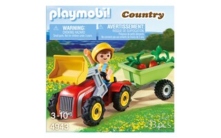 Playmobil | Enfant avec tracteur et remorque 