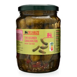 Delhaize | Augurken | Eindigt | Zoet en zuur 670 gr